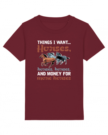 HORSES Burgundy