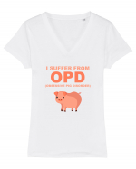 PIG Tricou mânecă scurtă guler V Damă Evoker