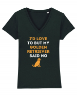 GOLDEN RETRIEVER Tricou mânecă scurtă guler V Damă Evoker