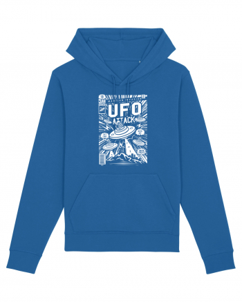 UFO Attack Martian Alien White Royal Blue