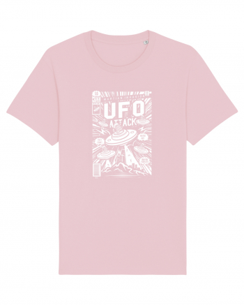 UFO Attack Martian Alien White Cotton Pink