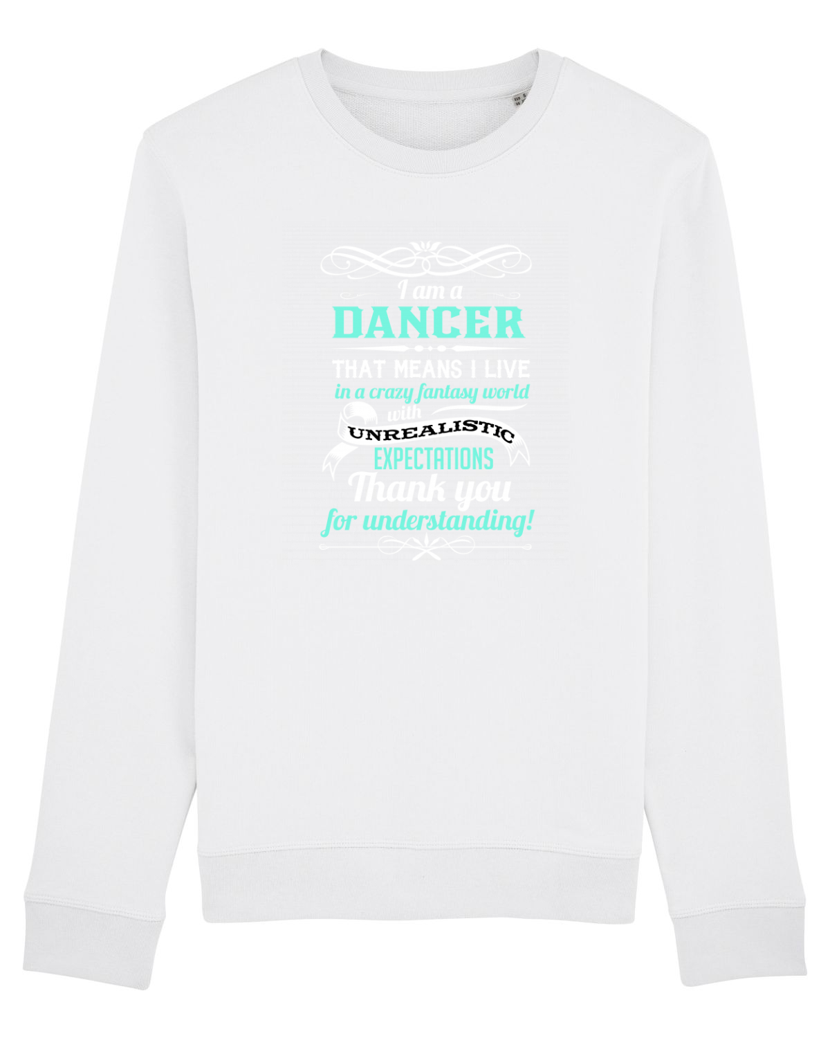 Bluză mânecă lungă Unisex Rise White