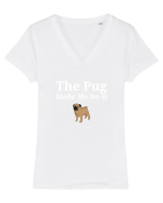 PUG Tricou mânecă scurtă guler V Damă Evoker