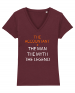 ACCOUNTANT Tricou mânecă scurtă guler V Damă Evoker