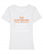 ELECTRICIAN Tricou mânecă scurtă guler larg fitted Damă Expresser