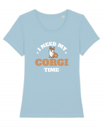 CORGI Tricou mânecă scurtă guler larg fitted Damă Expresser