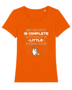 CORGI Tricou mânecă scurtă guler larg fitted Damă Expresser