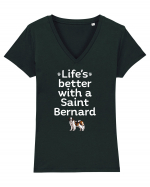 SAINT BERNARD Tricou mânecă scurtă guler V Damă Evoker