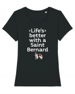 SAINT BERNARD Tricou mânecă scurtă guler larg fitted Damă Expresser