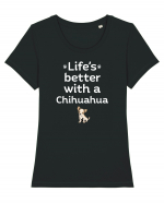 CHIHUAHUA Tricou mânecă scurtă guler larg fitted Damă Expresser