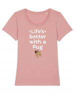 PUG Tricou mânecă scurtă guler larg fitted Damă Expresser