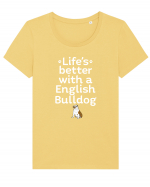 BULLDOG Tricou mânecă scurtă guler larg fitted Damă Expresser