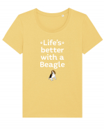 BEAGLE Tricou mânecă scurtă guler larg fitted Damă Expresser