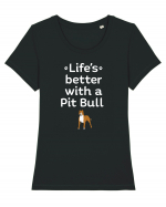 PIT BULL  Tricou mânecă scurtă guler larg fitted Damă Expresser