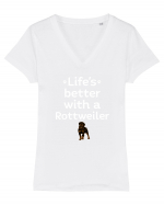 ROTTWEILLER Tricou mânecă scurtă guler V Damă Evoker