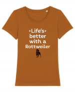 ROTTWEILLER Tricou mânecă scurtă guler larg fitted Damă Expresser