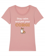 CORGI Tricou mânecă scurtă guler larg fitted Damă Expresser