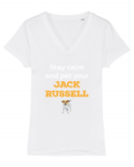 JACK RUSSELL Tricou mânecă scurtă guler V Damă Evoker