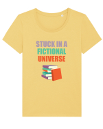 BOOKS Tricou mânecă scurtă guler larg fitted Damă Expresser