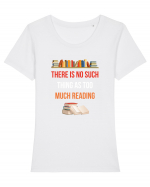 READING BOOKS Tricou mânecă scurtă guler larg fitted Damă Expresser