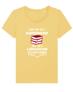 LIBRARIAN Tricou mânecă scurtă guler larg fitted Damă Expresser