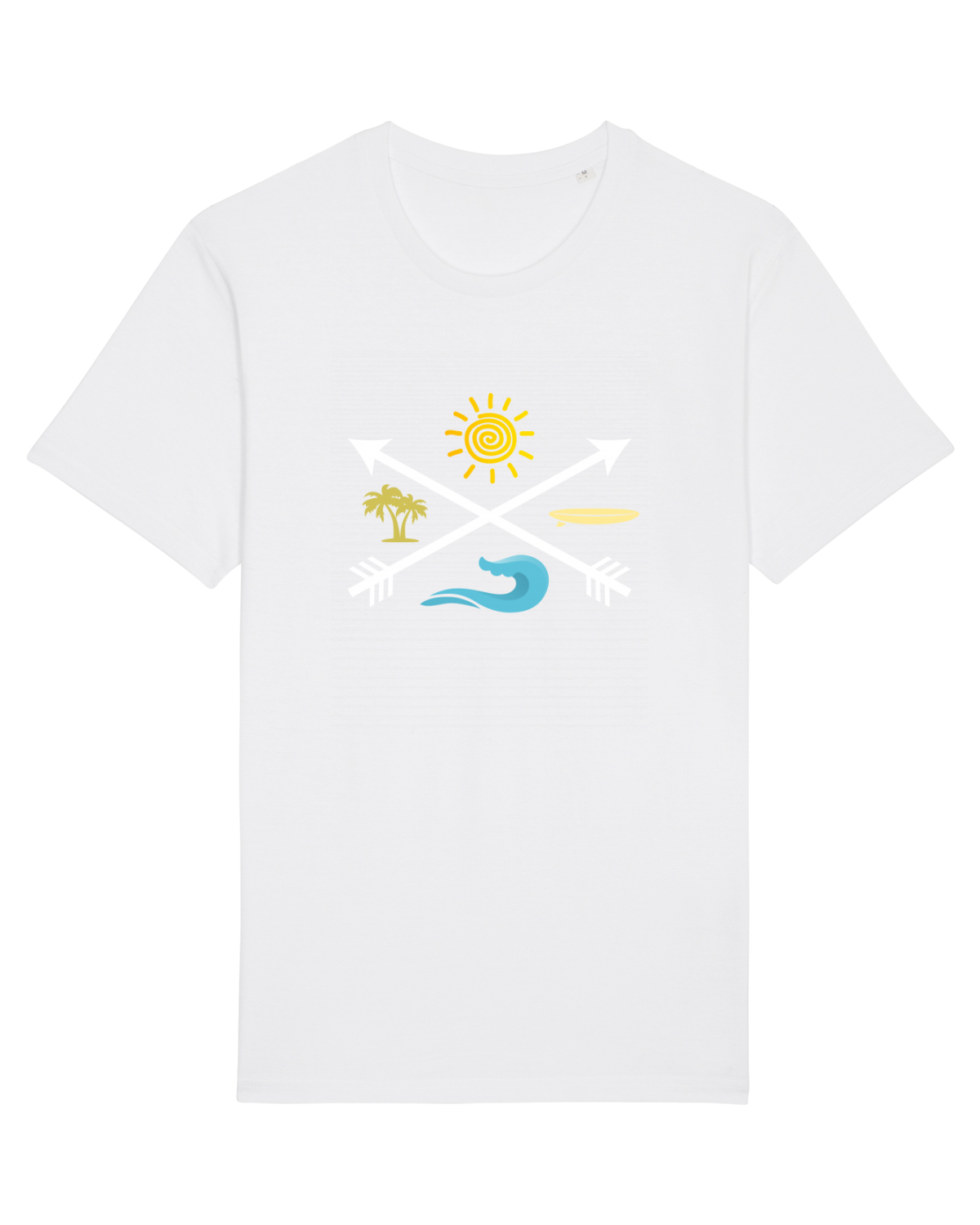 Tricou mânecă scurtă Unisex Rocker White