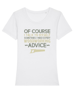 WOOD Tricou mânecă scurtă guler larg fitted Damă Expresser