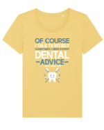 DENTIST Tricou mânecă scurtă guler larg fitted Damă Expresser