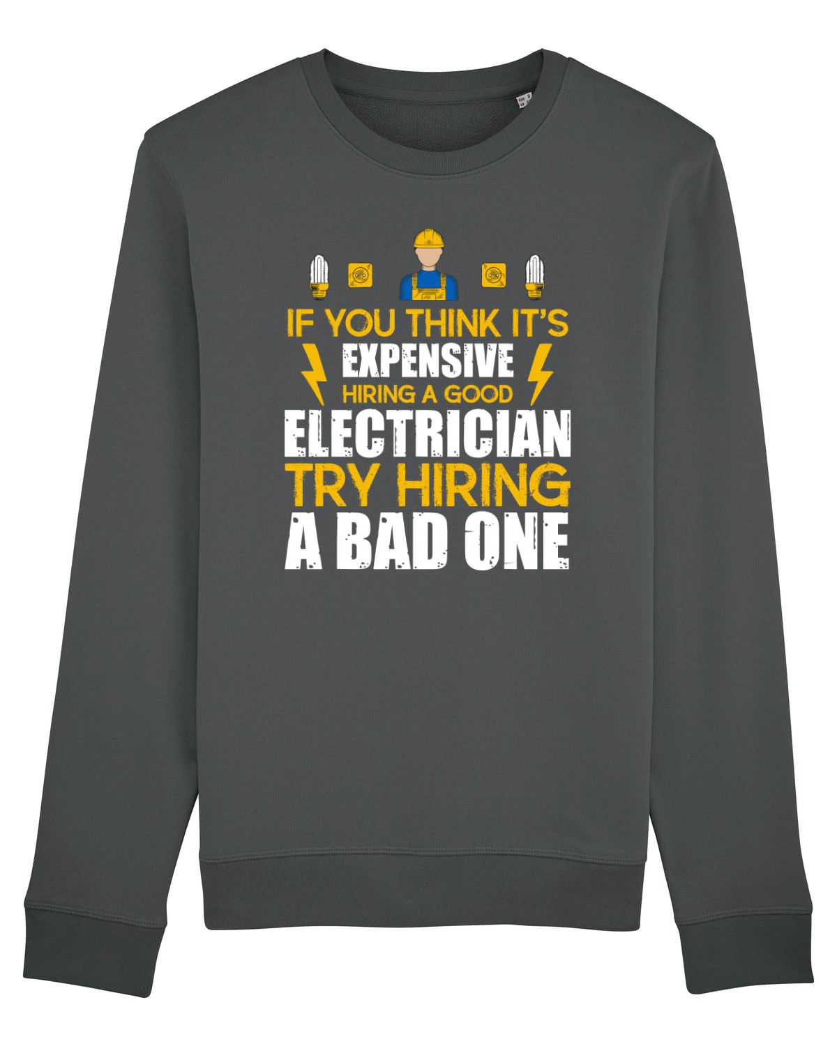Bluză mânecă lungă Unisex Rise Anthracite