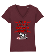 RACE Tricou mânecă scurtă guler V Damă Evoker