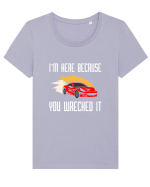 CAR Tricou mânecă scurtă guler larg fitted Damă Expresser