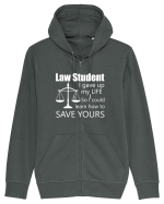 LAW STUDENT Hanorac cu fermoar Unisex Connector