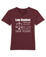 LAW STUDENT Tricou mânecă scurtă guler V Bărbat Presenter