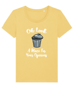PLACE OPINIONS Tricou mânecă scurtă guler larg fitted Damă Expresser