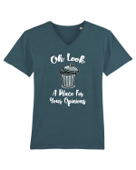 PLACE OPINIONS Tricou mânecă scurtă guler V Bărbat Presenter