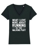 RUNNING Tricou mânecă scurtă guler V Damă Evoker