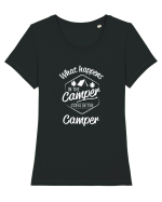 CAMPING Tricou mânecă scurtă guler larg fitted Damă Expresser