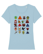 NFT Pixel Art Tricou mânecă scurtă guler larg fitted Damă Expresser