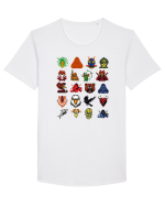 NFT Pixel Art Tricou mânecă scurtă guler larg Bărbat Skater
