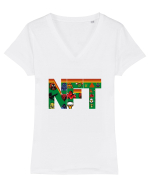 NFT Pixel Art Tricou mânecă scurtă guler V Damă Evoker