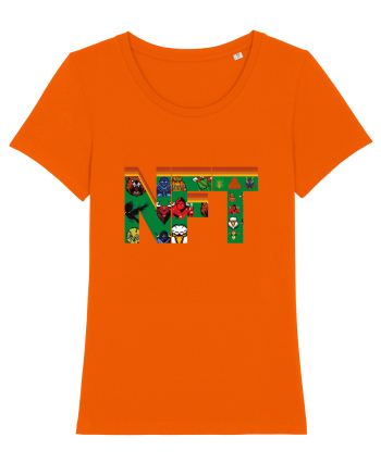 NFT Pixel Art Bright Orange