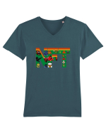 NFT Pixel Art Tricou mânecă scurtă guler V Bărbat Presenter