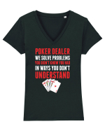 POKER Tricou mânecă scurtă guler V Damă Evoker