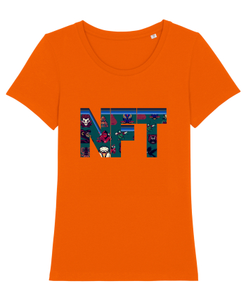 NFT Pixel Art Bright Orange
