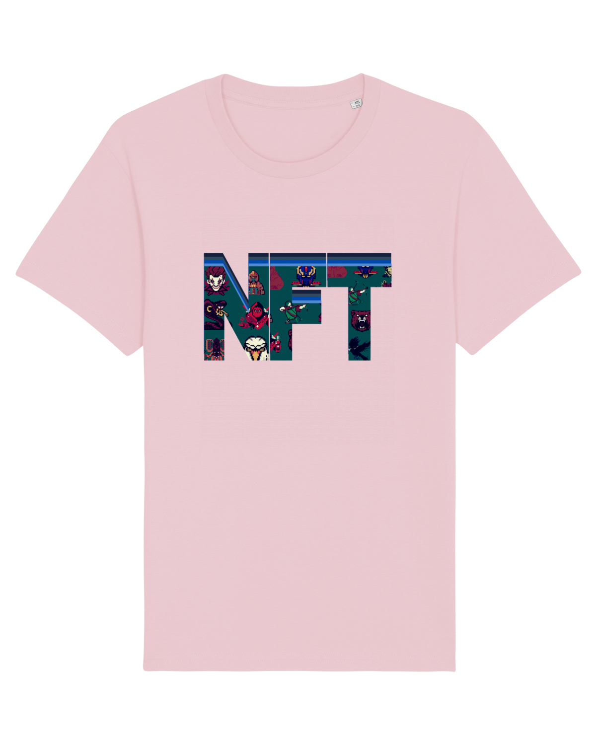 Tricou mânecă scurtă Unisex Rocker Cotton Pink