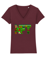 NFT Pixel Art Tricou mânecă scurtă guler V Damă Evoker