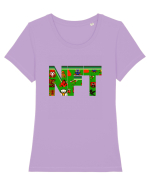 NFT Pixel Art Tricou mânecă scurtă guler larg fitted Damă Expresser