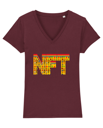 NFT Pixel Art Burgundy