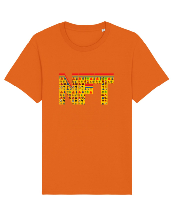 NFT Pixel Art Bright Orange