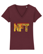 NFT Pixel Art Tricou mânecă scurtă guler V Damă Evoker